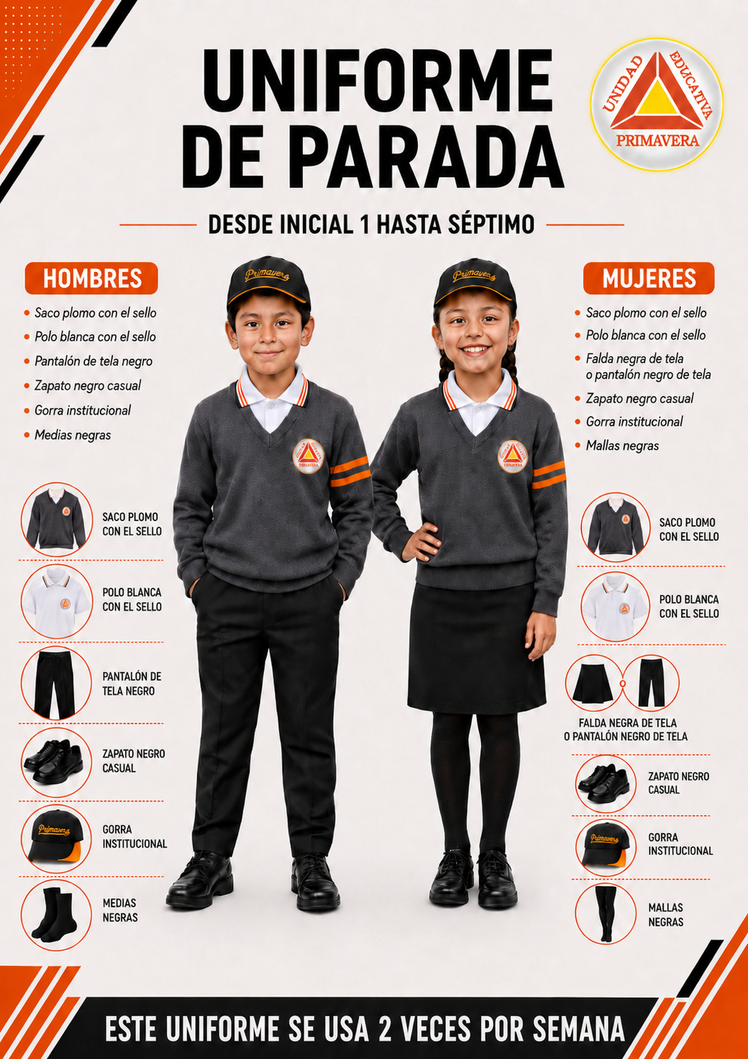 Uniforme de parada - escuela